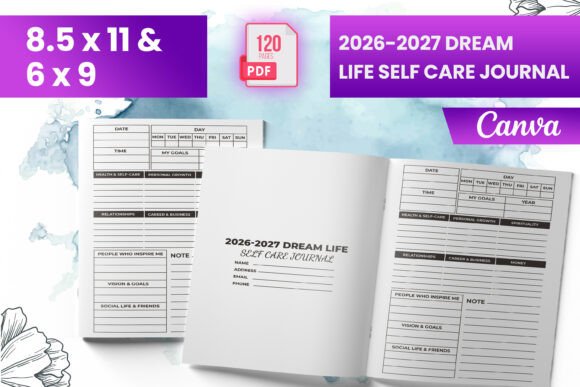 2026-2027 Dream Life Self Care Journal: Your Guide to Mindful Living