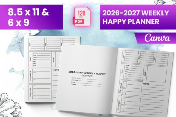 2026-2027 Weekly Happy Planner KDP
