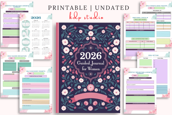 2026 Guided Journal for Women – Reflect, Grow, Empower Your Mindset