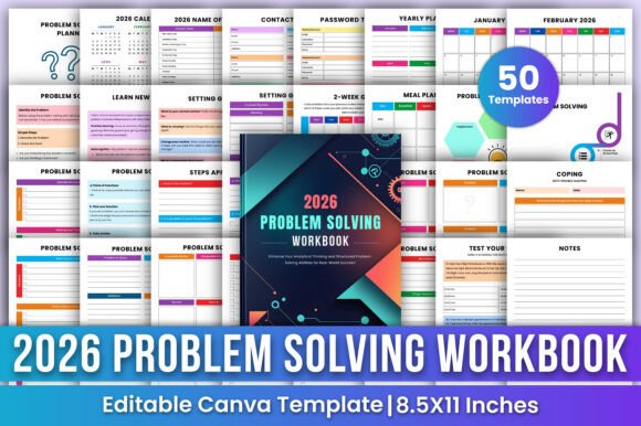 2026 Problem Solving Workbook Canva Kdp