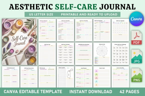 Aesthetic Self-Care Journal KDP Interior: A Beautiful Tool for Mind, Body, and Soul