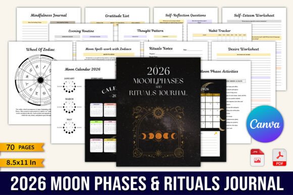 Embrace the Rhythm of the Moon with the 2026 Moon Phases Rituals Journal