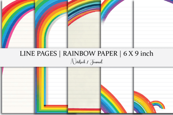 Rainbow Paper Notebook Line Pages