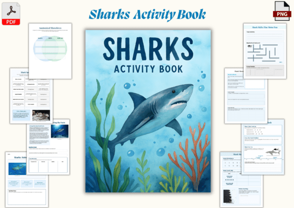 Sharks Activity Book: An Educational Ocean Adventure for Young Explorers