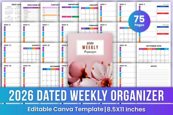 Strategic Planning with the 2026 Dated Weekly Organizer Canva Kdp