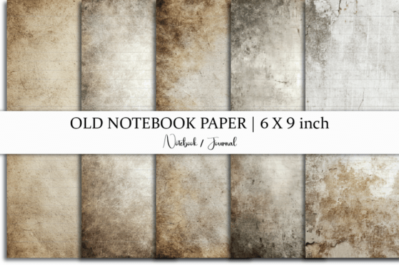 Vintage Lined Paper Old Notebook